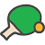 緑ラケットのイラスト