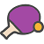 紫ラケットのイラスト